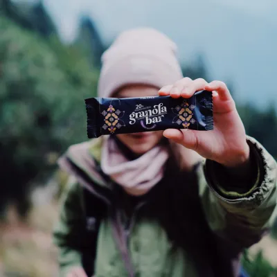 protein granola bar hiking